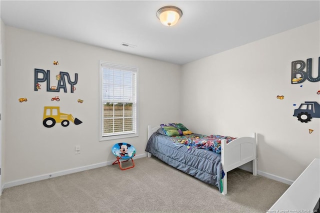 view of carpeted bedroom