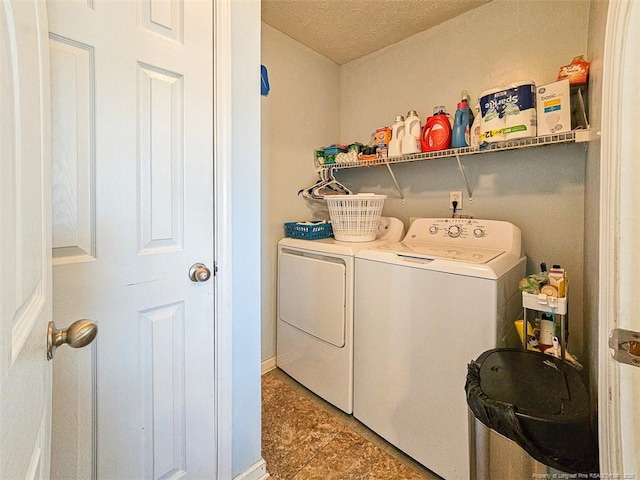 laundry area featuring washer and dryer