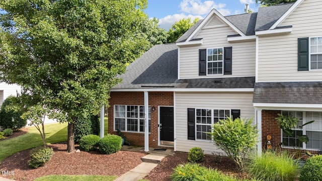 4619 Cross Ridge Ln, Greensboro, NC 27410 - view of front of house with brick siding and a shingled roof