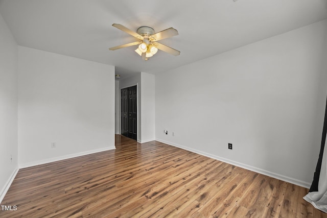 4619 Cross Ridge Ln, Greensboro, NC 27410 - spare room with wood finished floors and a ceiling fan