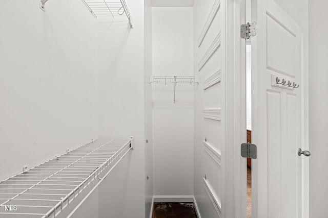 view of walk in closet