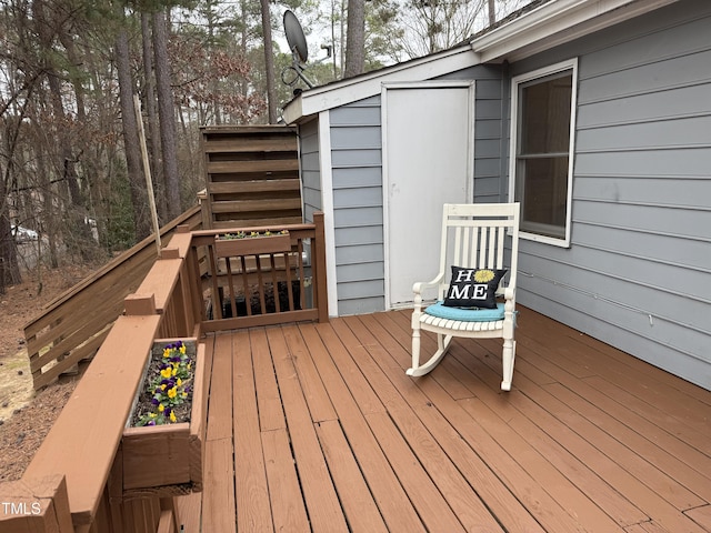 view of wooden terrace