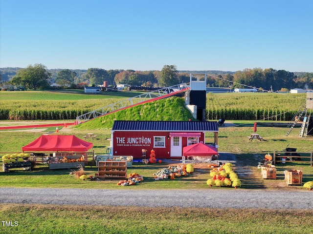 exterior space featuring a rural view