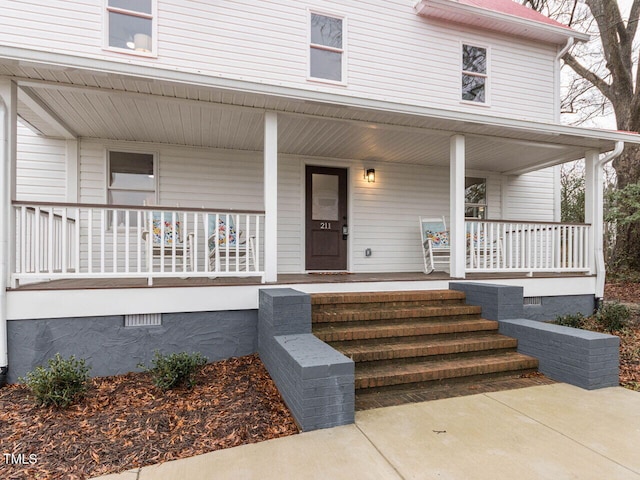 view of front facade featuring a porch