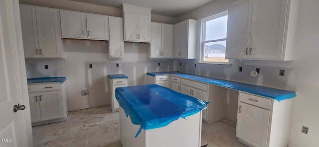 kitchen with white cabinetry