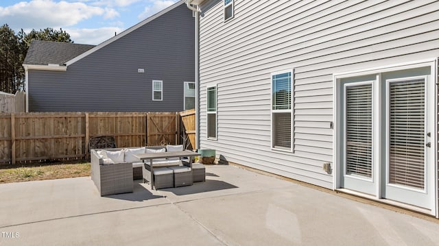 view of patio featuring outdoor lounge area