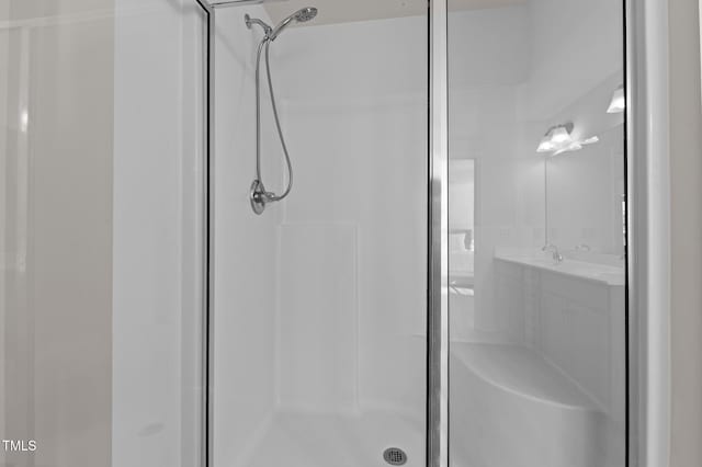 bathroom with walk in shower