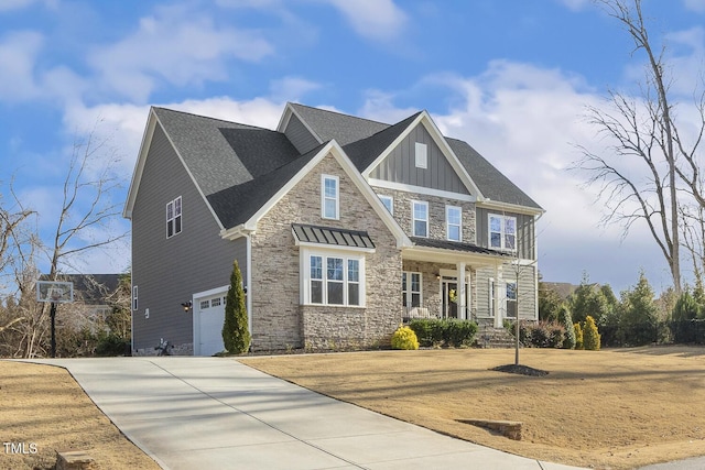 view of front facade with a garage