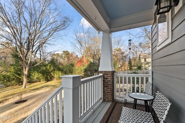 balcony with covered porch