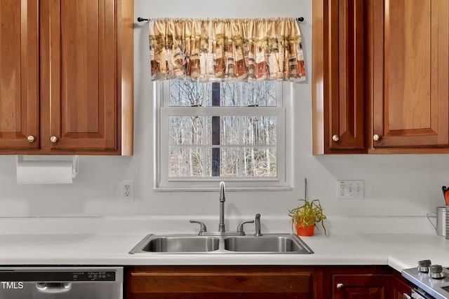 kitchen with dishwasher and sink