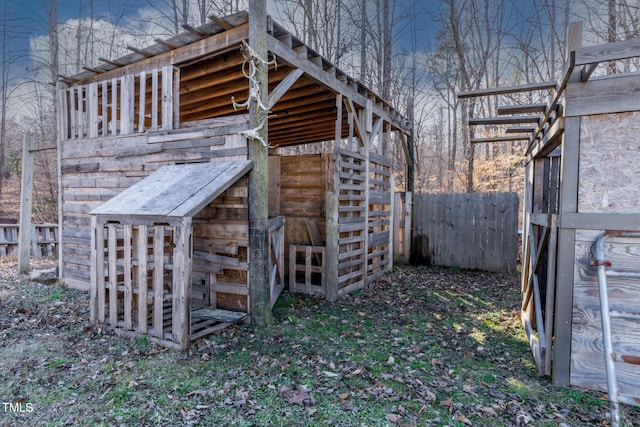 view of outdoor structure