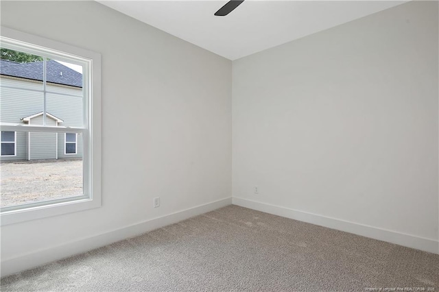 4921 High Branch Ct, Stedman, NC 28391 - empty room with carpet, baseboards, and a ceiling fan