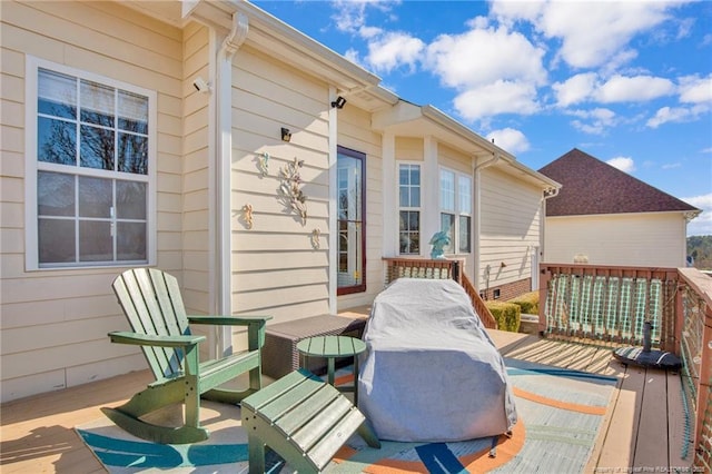 view of wooden deck