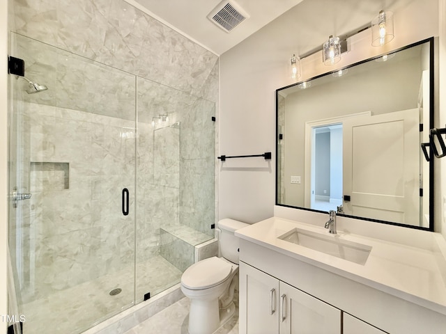 5820 Shawood Dr, Raleigh, NC 27609 - full bath with toilet, a stall shower, and vanity