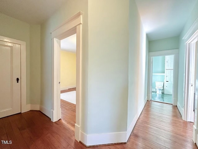 hall featuring hardwood / wood-style floors