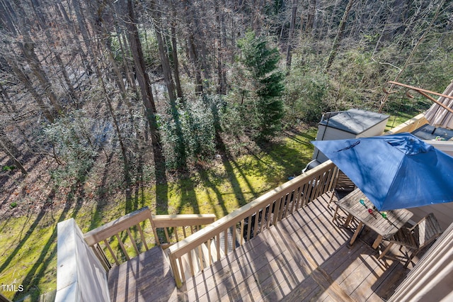 view of wooden terrace