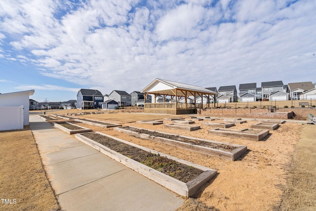 view of yard with a gazebo