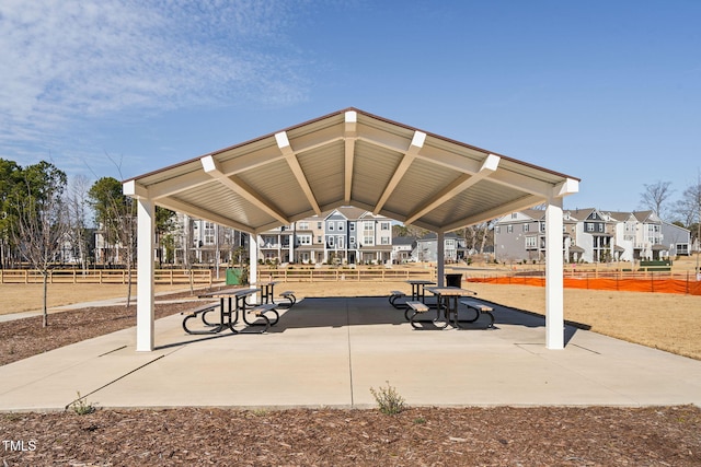 view of home's community featuring a gazebo