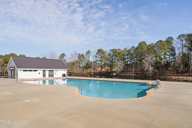 view of pool with a patio