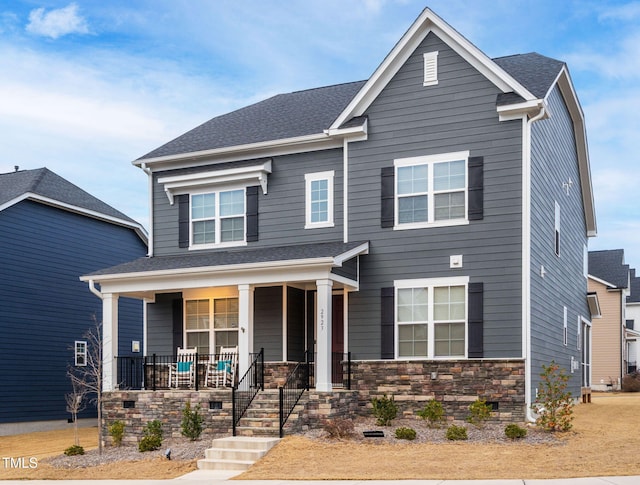 craftsman-style house featuring a porch