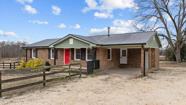 view of ranch-style home