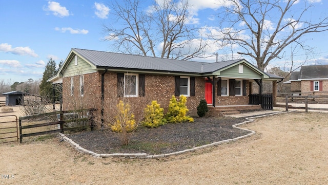 view of front facade featuring covered porch