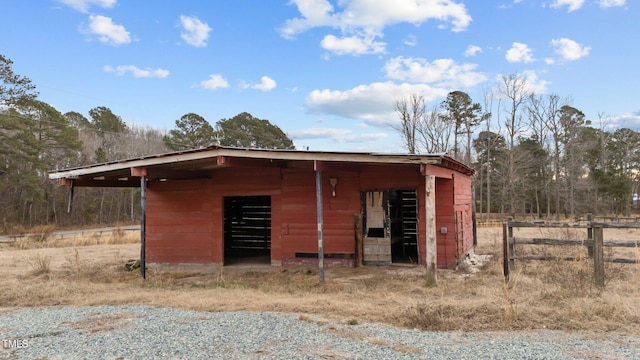 view of horse barn