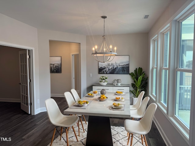 1315 Richfield Oaks Dr, Home, Fuquay Varina, NC 27526 - dining space with a chandelier and hardwood / wood-style floors