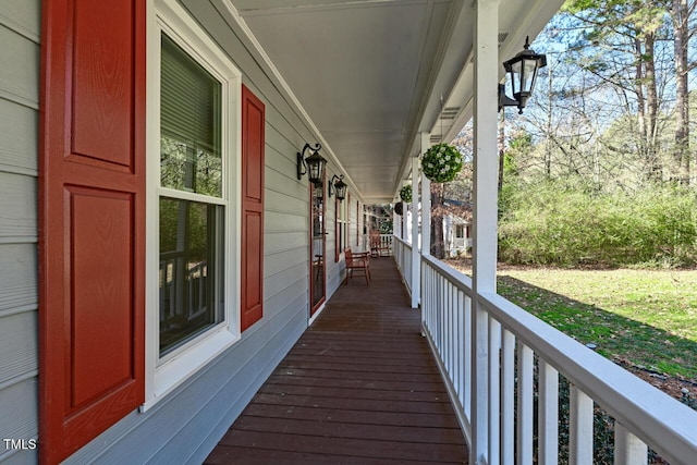 view of wooden terrace