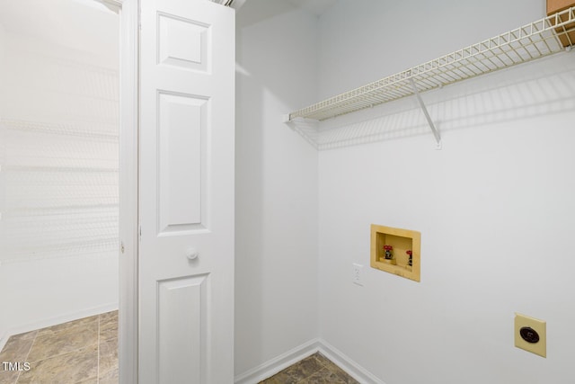 laundry room featuring hookup for a washing machine and hookup for an electric dryer