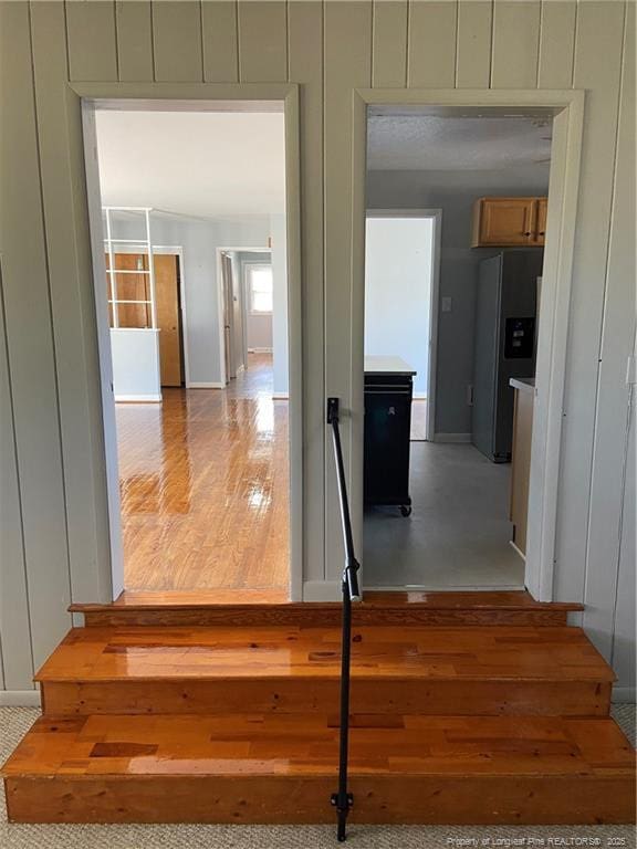 700 W 20th St W, Lumberton, NC 28358 - stairs featuring wood finished floors