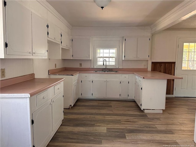 kitchen featuring sink, a wealth of natural light, and white cabinets