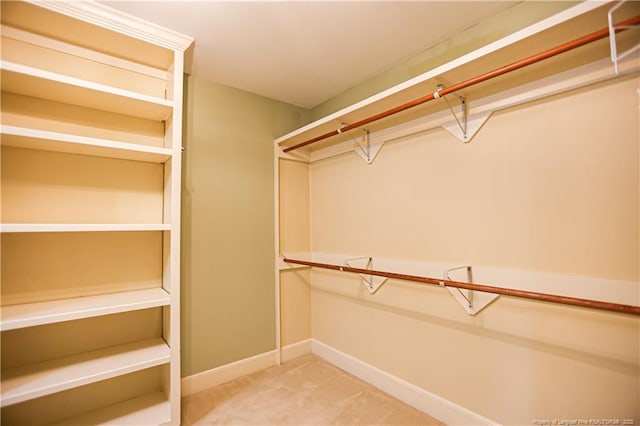 view of walk in closet