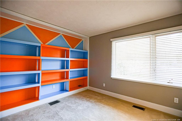 interior space featuring built in shelves