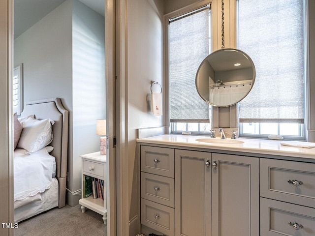 bathroom with vanity