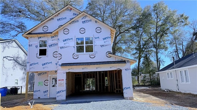 view of unfinished property