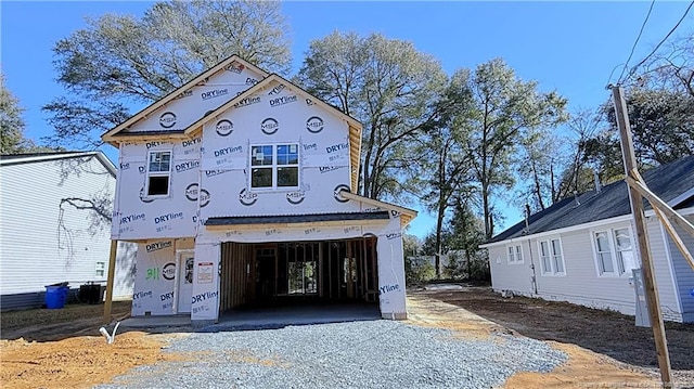 view of unfinished property