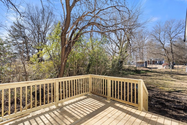 view of wooden deck