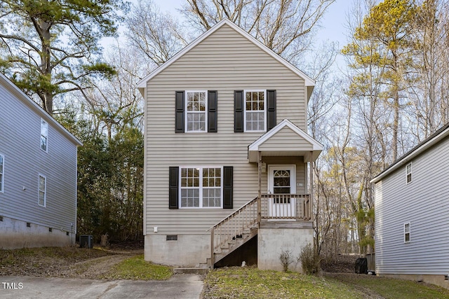 412 N Cooper St, Clayton, NC 27520 - view of front of property with crawl space and cooling unit
