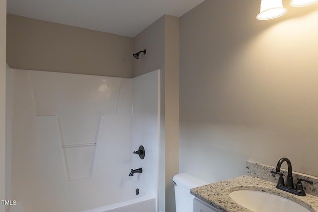412 N Cooper St, Clayton, NC 27520 - full bath featuring shower / bathtub combination, vanity, and toilet