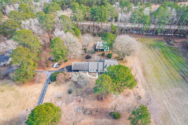 bird's eye view featuring a rural view