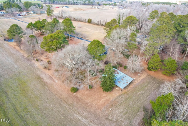 drone / aerial view with a rural view