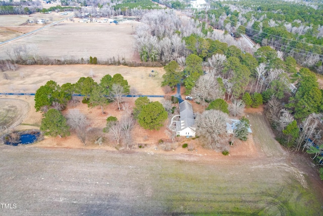 bird's eye view featuring a rural view