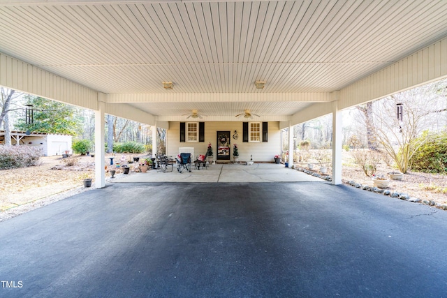 view of patio / terrace with ceiling fan