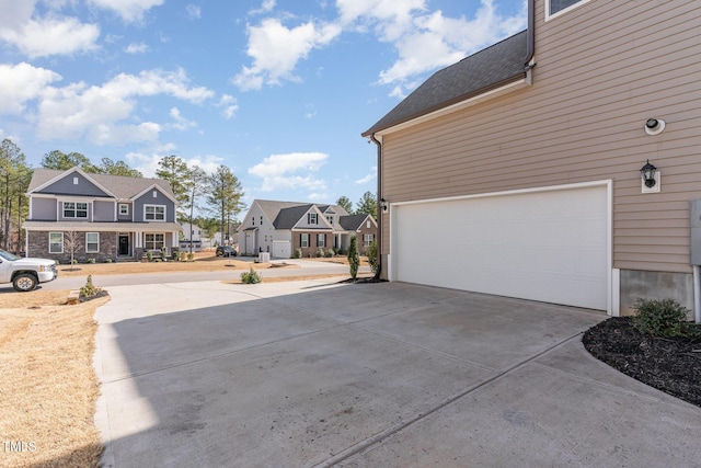 exterior space featuring a garage