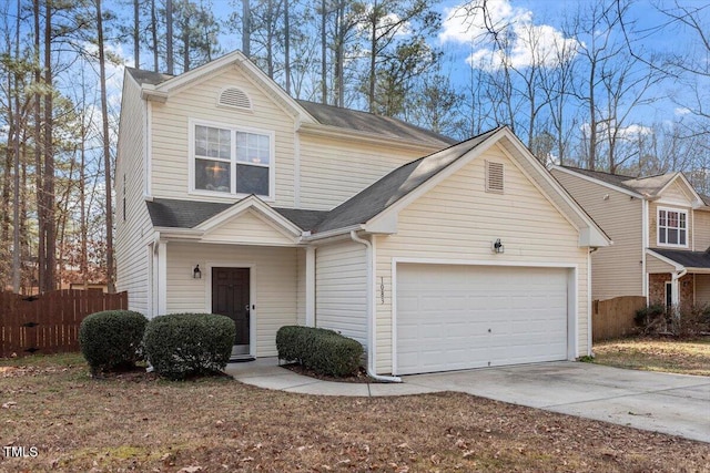 view of front of house featuring a garage