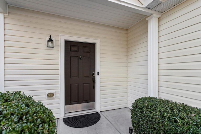 view of doorway to property