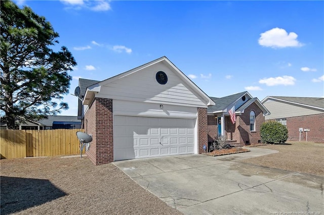 ranch-style house featuring a garage