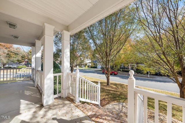 view of patio / terrace featuring covered porch