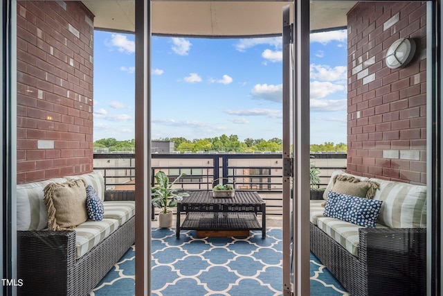 balcony with an outdoor living space